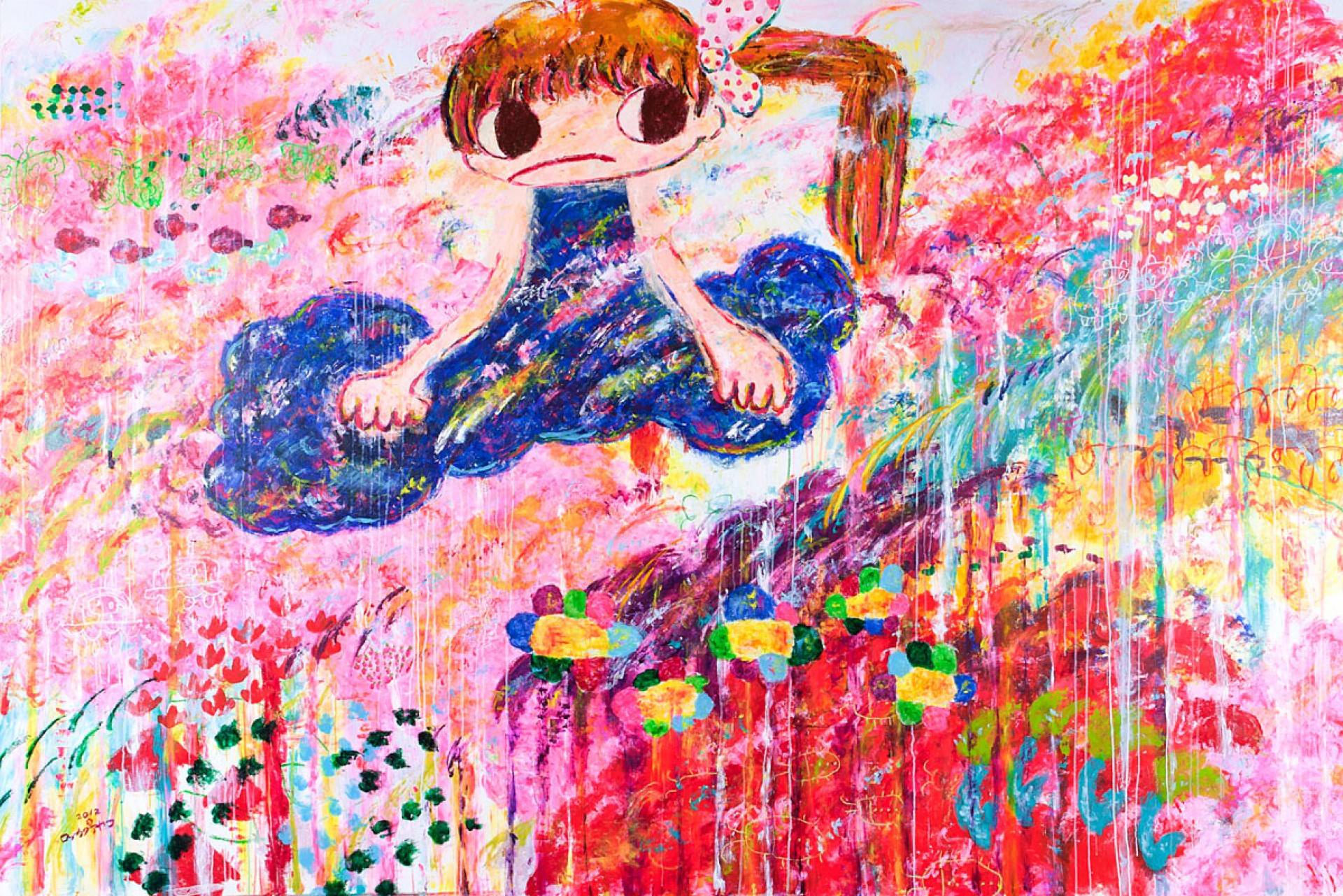 Ayako Rokkaku (JP) – Bez názvu | 2012 | akryl na plátne | 200 x 300 cm