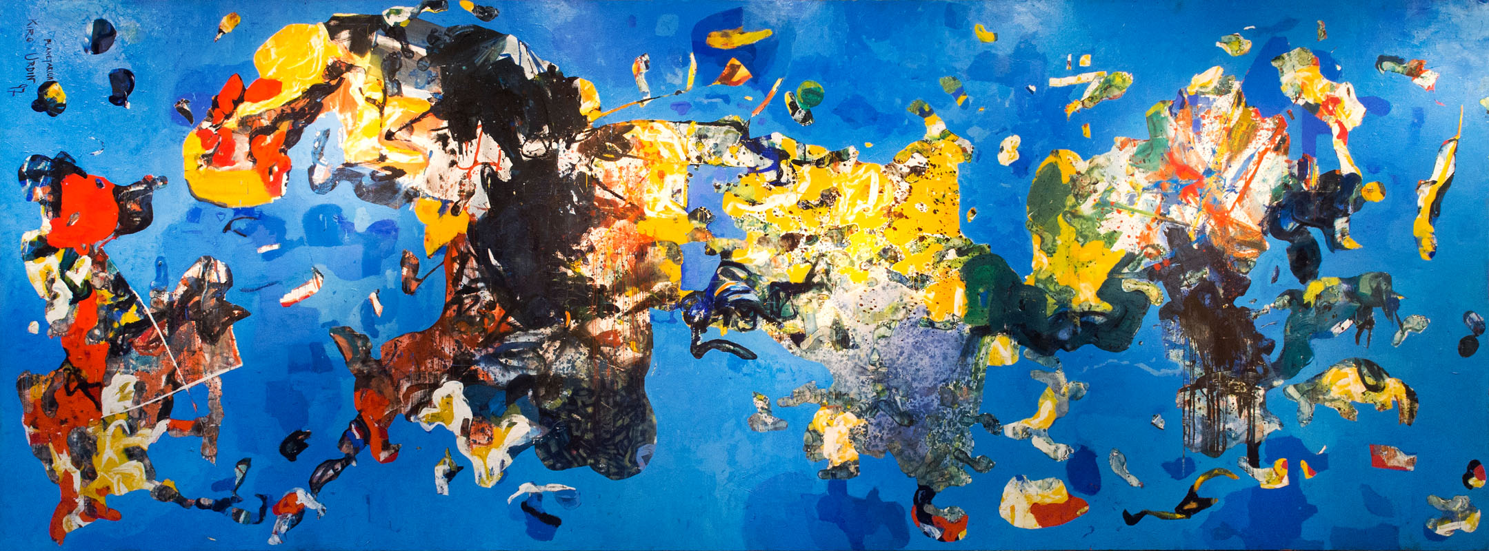 Kiro Urdin (MK) – Planetárium | 1996 – 1997 | akryl na plátne | 800 x 290 cm