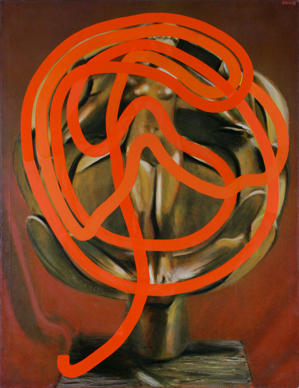 Rudolf Fila (SK) – Ariadnina niť | 1973 | olej na plátne | 145 x 110 cm